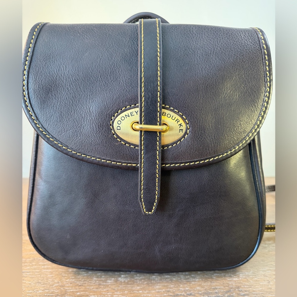 Dooney & Bourke Toscana Leather Georgina Backpack in Brown Tmoro